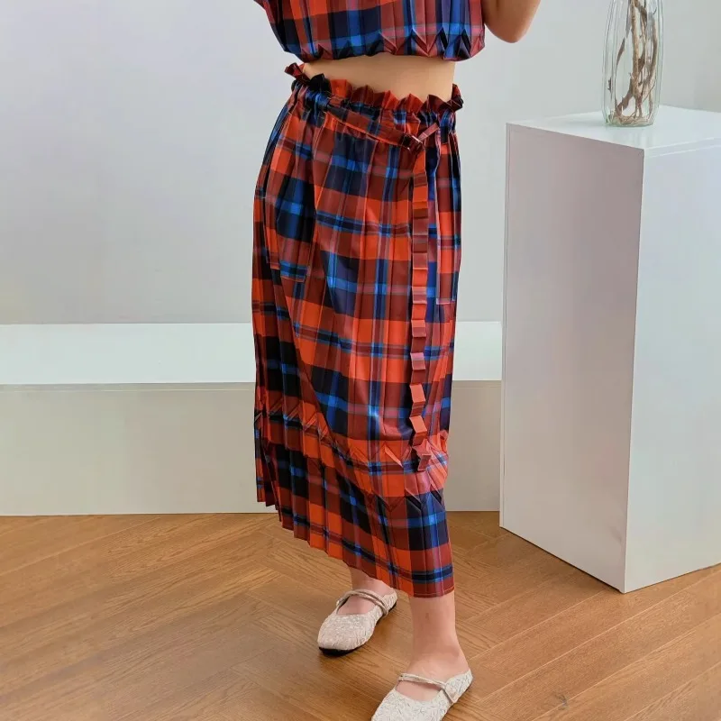 Miyake Pleated Plaid Print Skirt 2026 Summer New Japan Casual Minimalist Lightweight Comfortable Stretch Skirt Women's Clothing
Miyake Pleated Plaid Print Skirt 2026 Summer New Japan Casual Minimalist Lightweight Comfortable Stretch Skirt Women's Clothing
