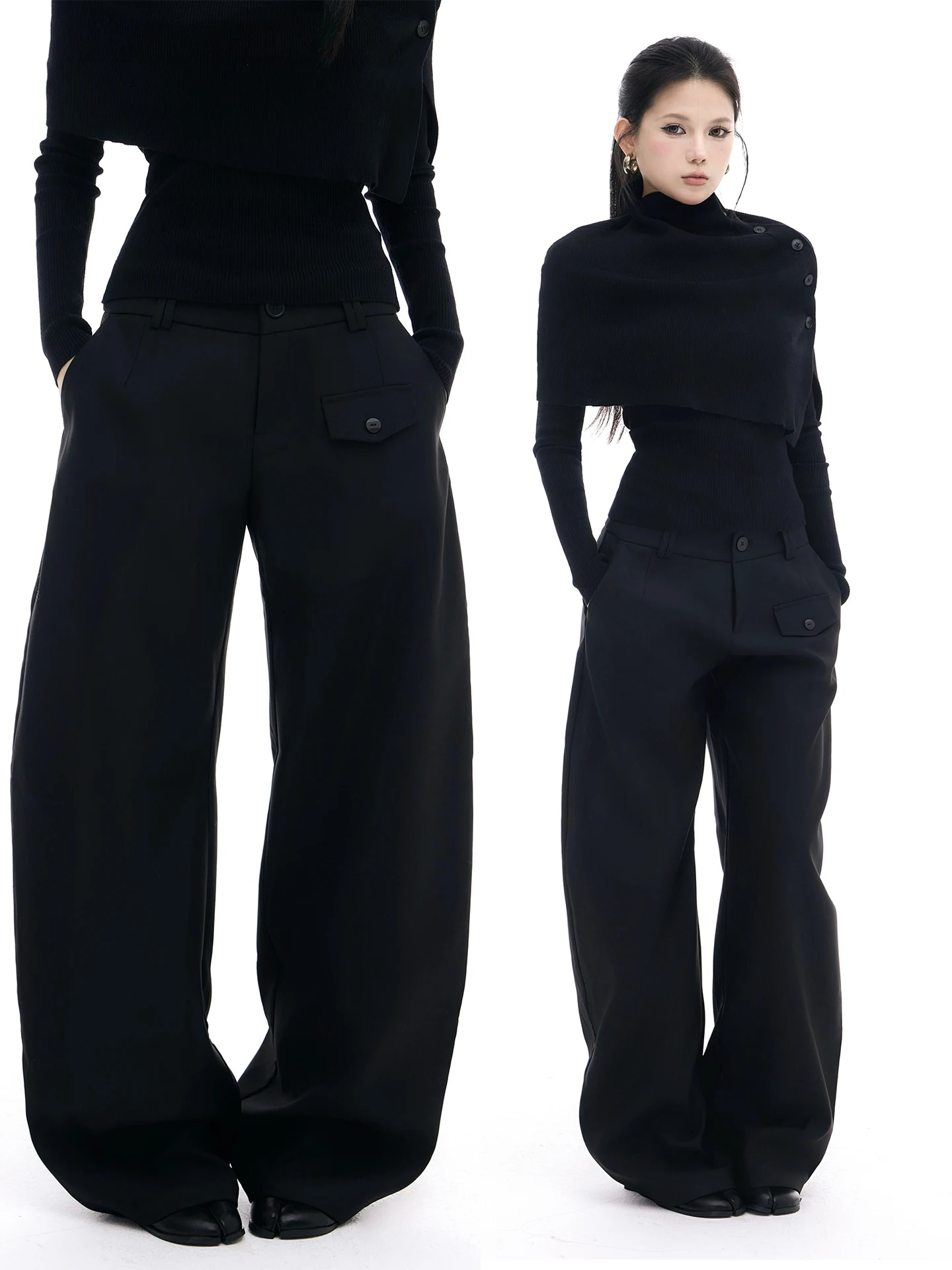 Брюки с низкой талией и широкими штанинами, осенне-зимние, новые, прямые, для офиса, женские, элегантные
Брюки с низкой талией и широкими штанинами, осенне-зимние, новые, прямые, для офиса, женские, элегантные