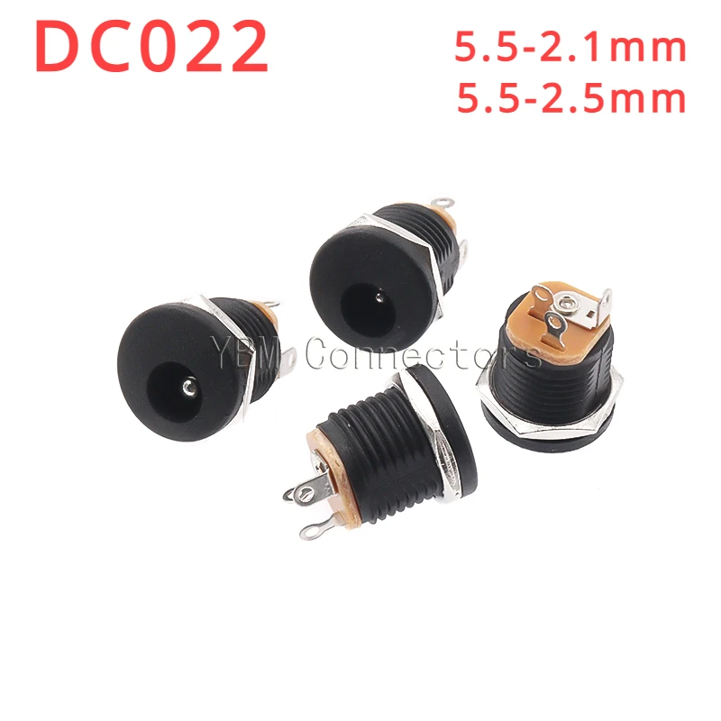 10pcs DC-022 DC022 5.5x2.1mm 5.5*2.1mm 5.5x2.5mm 5.5*2.5mm DC Power Socket Dc Connector Panel Mounting with Screw Nut
10pcs DC-022 DC022 5.5x2.1mm 5.5*2.1mm 5.5x2.5mm 5.5*2.5mm DC Power Socket Dc Connector Panel Mounting with Screw Nut