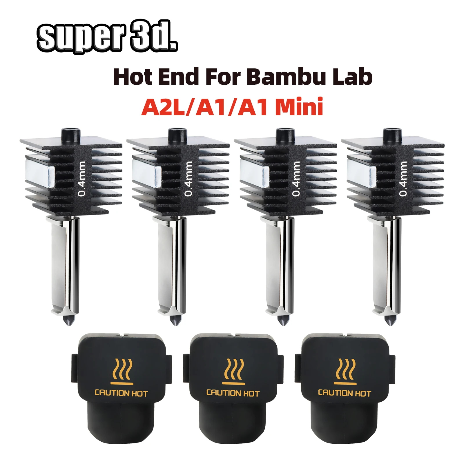 A2L Hotend For Bambu Lab A1/A1 Mini Fast Speed Hot End Assembly 0.4/0.6/0.8mm Hardened steel Nozzle Bamboo Lab 3D Printer Part
A2L Hotend For Bambu Lab A1/A1 Mini Fast Speed Hot End Assembly 0.4/0.6/0.8mm Hardened steel Nozzle Bamboo Lab 3D Printer Part