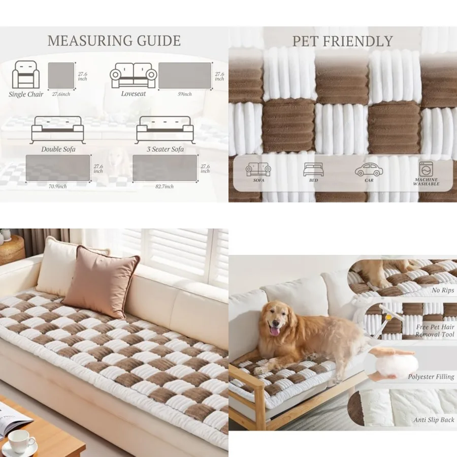 Couch Cushion Cover for dogs Sofa Cover Washable Pet Love Seat Couch Covers for Sofa Slipcovers Couch Protector Blanket for Dog
Couch Cushion Cover for dogs Sofa Cover Washable Pet Love Seat Couch Covers for Sofa Slipcovers Couch Protector Blanket for Dog