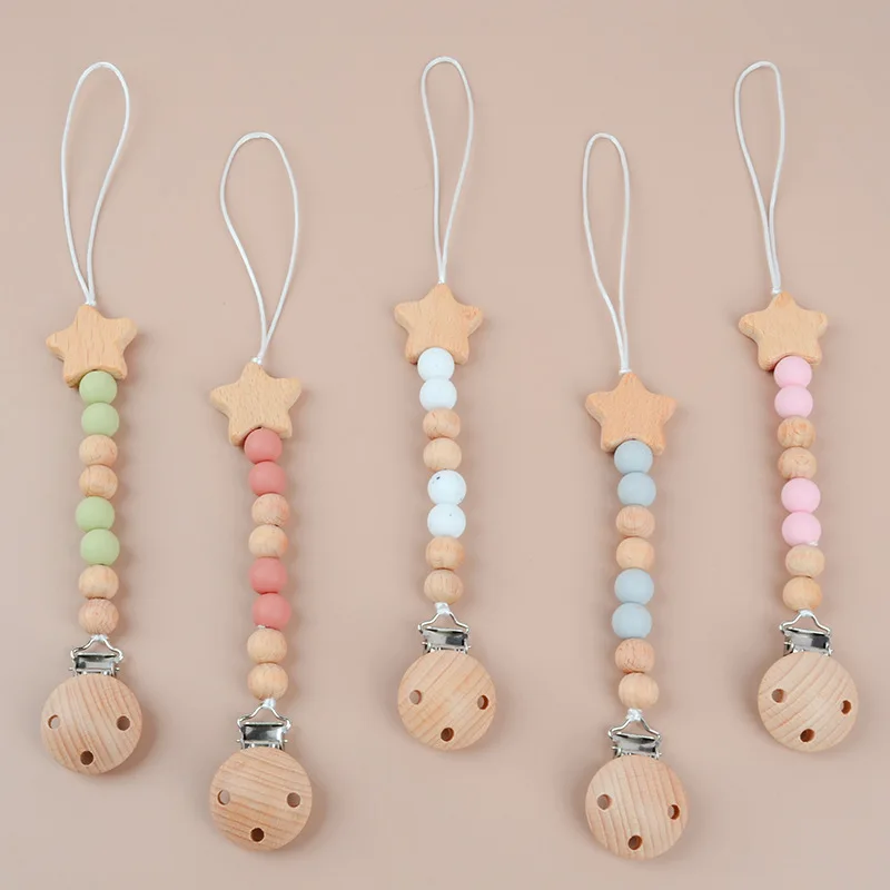 Baby Products Straight Hole Beech Wood Pentagonal Star Silicone Anti Drop Chain Gum Rope Accessories Baby Teething Toys Bébé
Baby Products Straight Hole Beech Wood Pentagonal Star Silicone Anti Drop Chain Gum Rope Accessories Baby Teething Toys Bébé