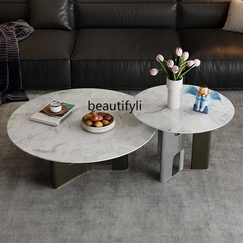Italian light luxury natural luxury stone tea table combination modern villa small and small apartment marble round tea table
Italian light luxury natural luxury stone tea table combination modern villa small and small apartment marble round tea table