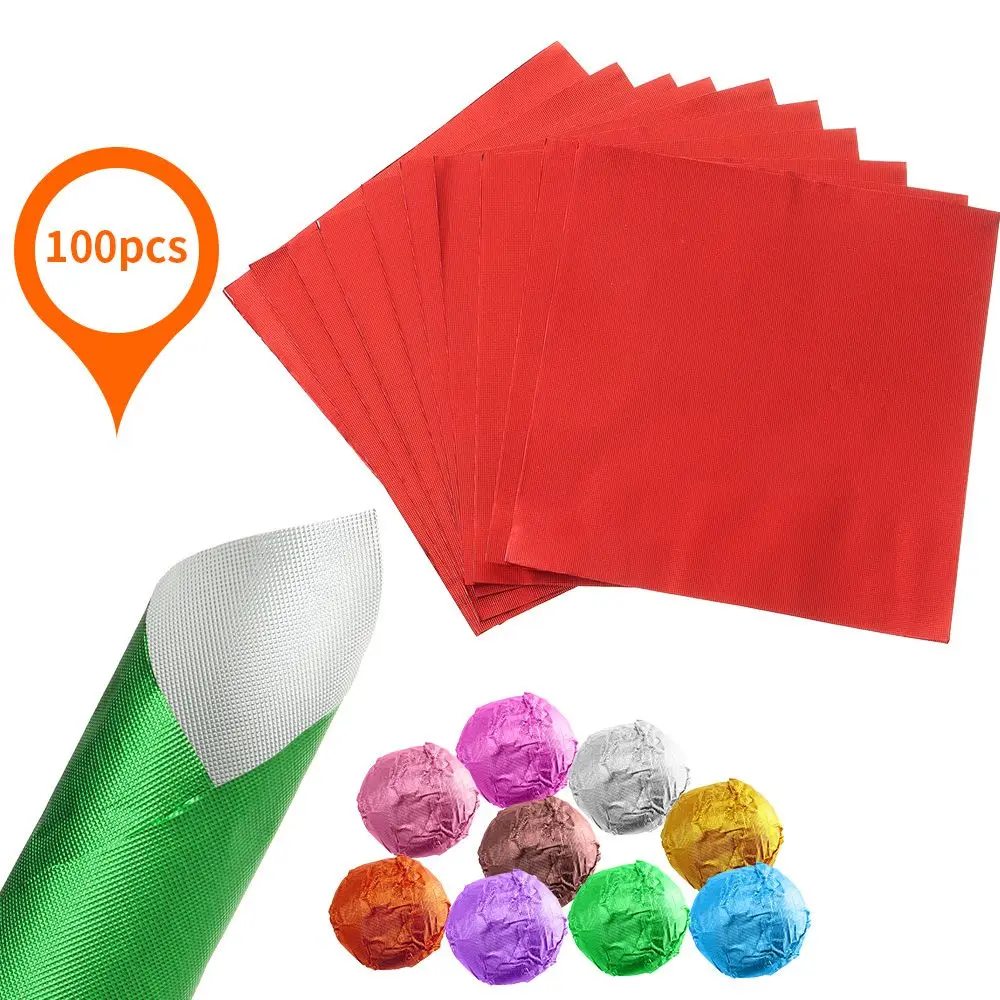 100 pcs Candy DIY Tin Food Baking Decoration Gilded Candy Chocolate Package Paper Aluminum Foil Wrapping Paper
100 pcs Candy DIY Tin Food Baking Decoration Gilded Candy Chocolate Package Paper Aluminum Foil Wrapping Paper