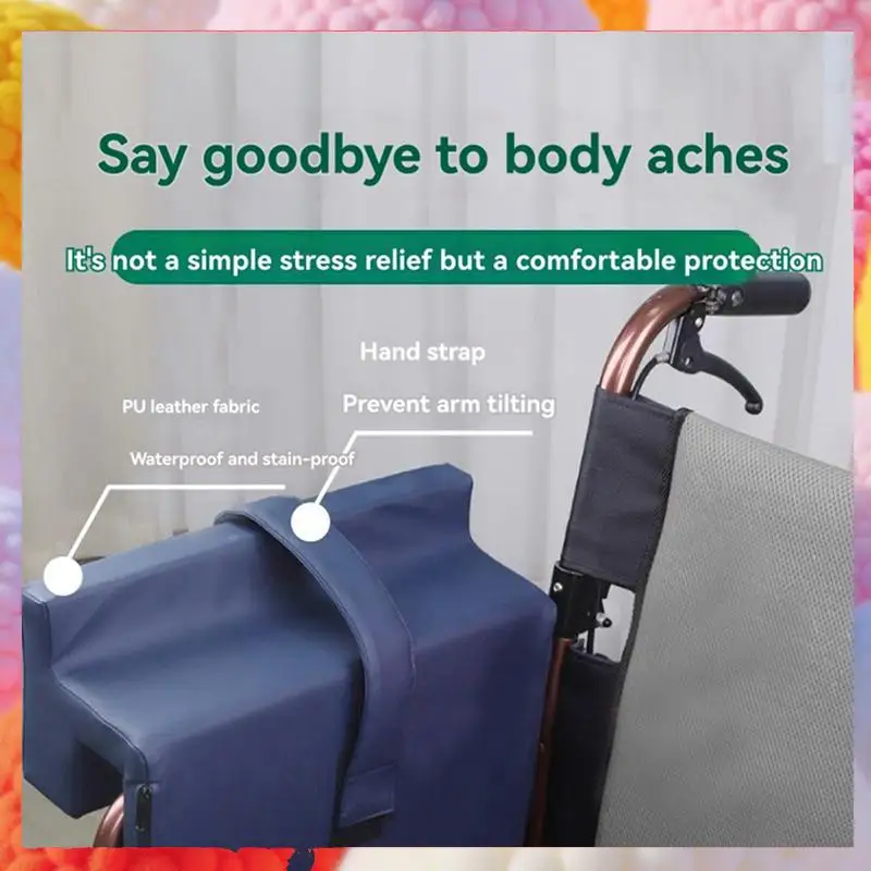Ergonomic Wheelchair Arm Rest Cushion With Arm Trough And Strap For Posture Adjustment, PU Cover-A83Z
Ergonomic Wheelchair Arm Rest Cushion With Arm Trough And Strap For Posture Adjustment, PU Cover-A83Z