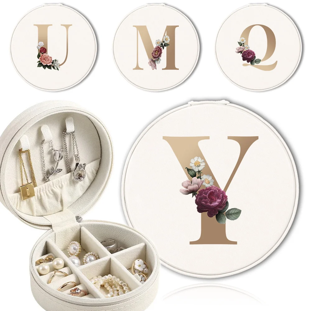 PU Jewelry Storage Case Portable Jewel Organizer Travel Accessories Women Necklaces Earrings Rings Display Gold Letter Pattern
PU Jewelry Storage Case Portable Jewel Organizer Travel Accessories Women Necklaces Earrings Rings Display Gold Letter Pattern
