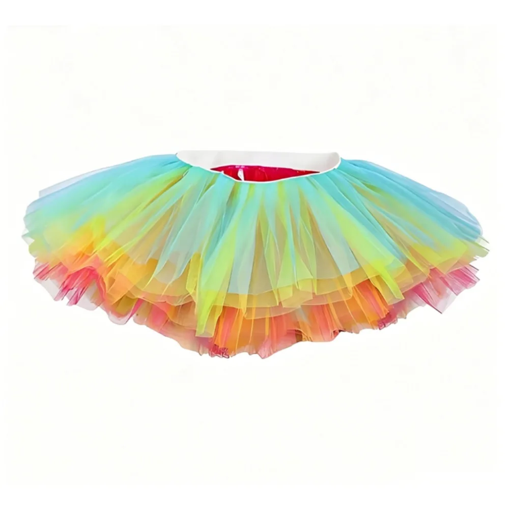 PESENAR Vintage Rainbow Gradient Tulle Tutu Skirt, Pride Parade Themed Stage Performance Mini Skirt
PESENAR Vintage Rainbow Gradient Tulle Tutu Skirt, Pride Parade Themed Stage Performance Mini Skirt