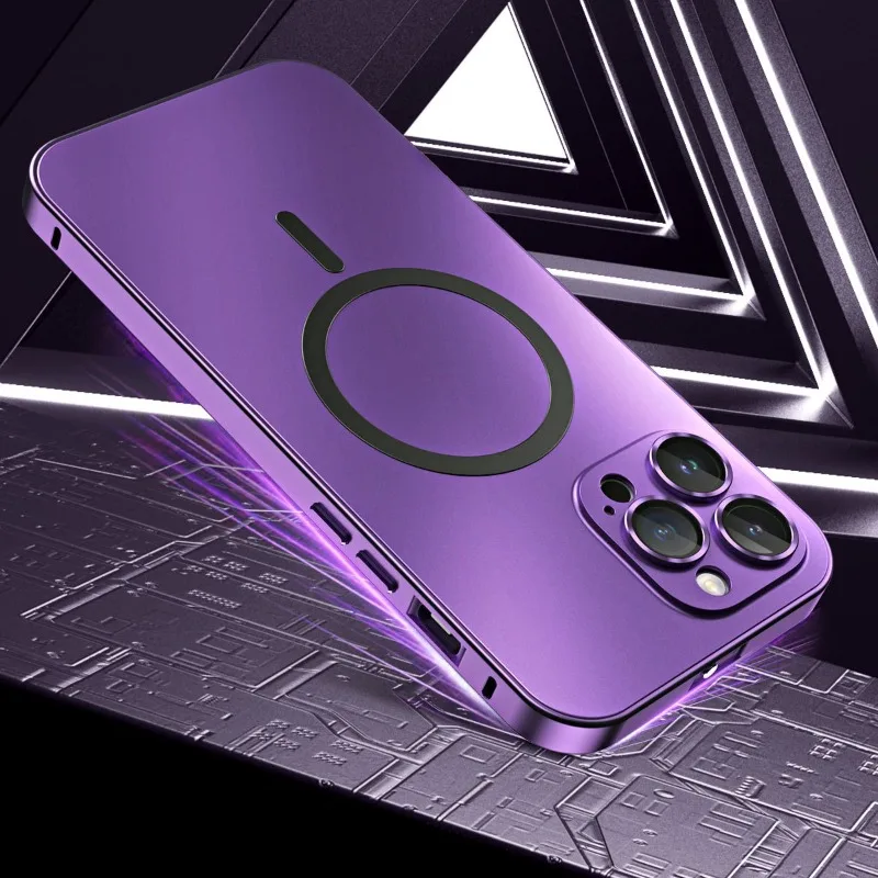 Aluminum Metal Frame Magnetic Case Wireless Charge Glass Lens Removable Backboard Cover for IPhone 14 13 12 Pro Max Plus Series
Aluminum Metal Frame Magnetic Case Wireless Charge Glass Lens Removable Backboard Cover for IPhone 14 13 12 Pro Max Plus Series