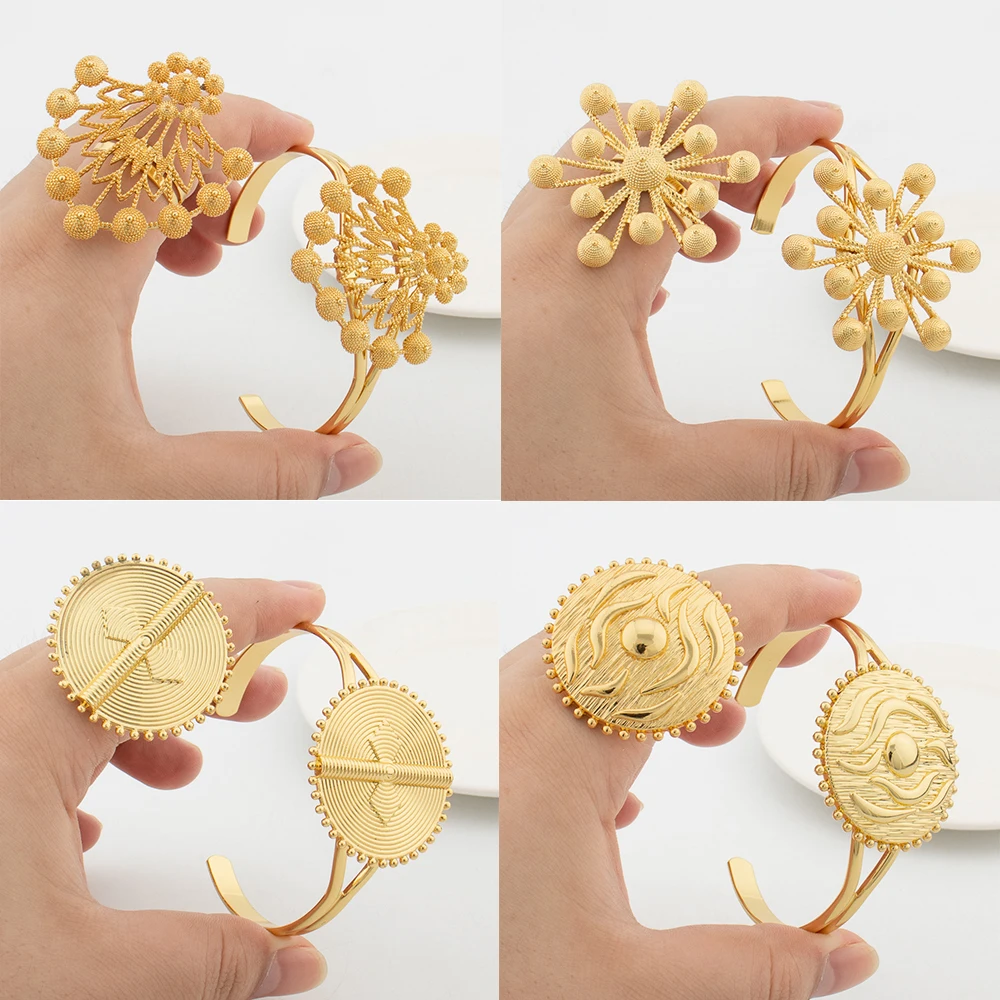 4Sets Cuff Bangles With Ring Dubai Luxury Gold Plated Jewelry Sets Women Geometry Adjustable Ring Wedding Gifts Charm Bracelets
4Sets Cuff Bangles With Ring Dubai Luxury Gold Plated Jewelry Sets Women Geometry Adjustable Ring Wedding Gifts Charm Bracelets