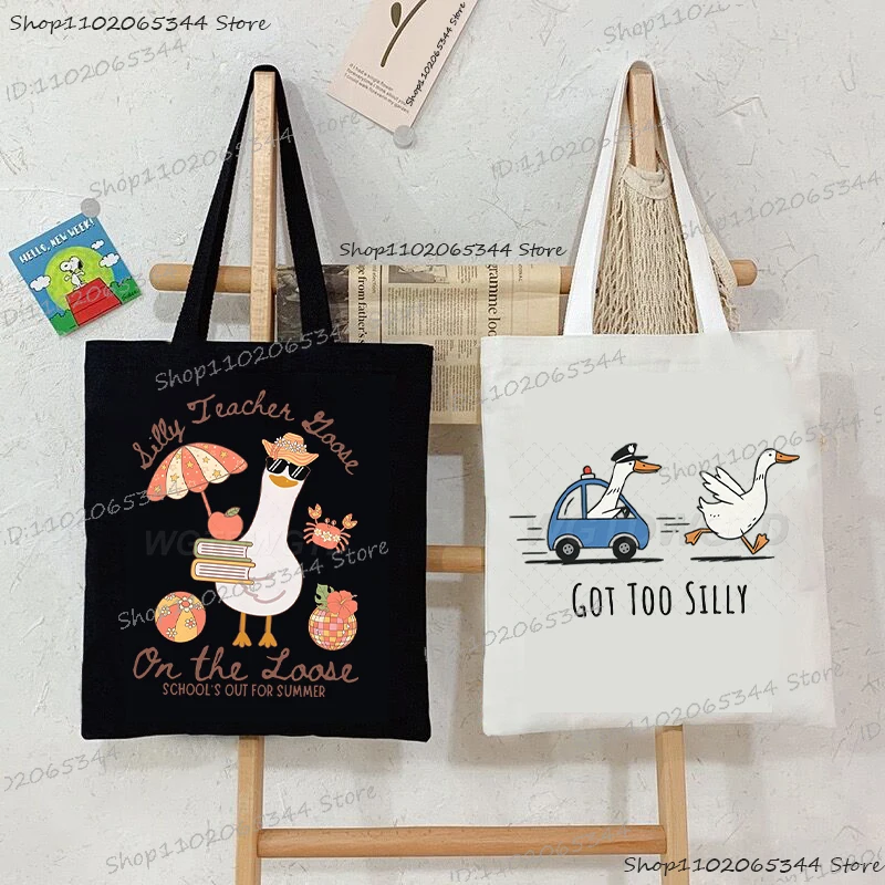 Got Too Silly Funny Big Goose Printed Women's Handbag Funny Fashon Animal Goose Trend Shopping Bag Cartoon Style Goose Tote Bags
Got Too Silly Funny Big Goose Printed Women's Handbag Funny Fashon Animal Goose Trend Shopping Bag Cartoon Style Goose Tote Bags