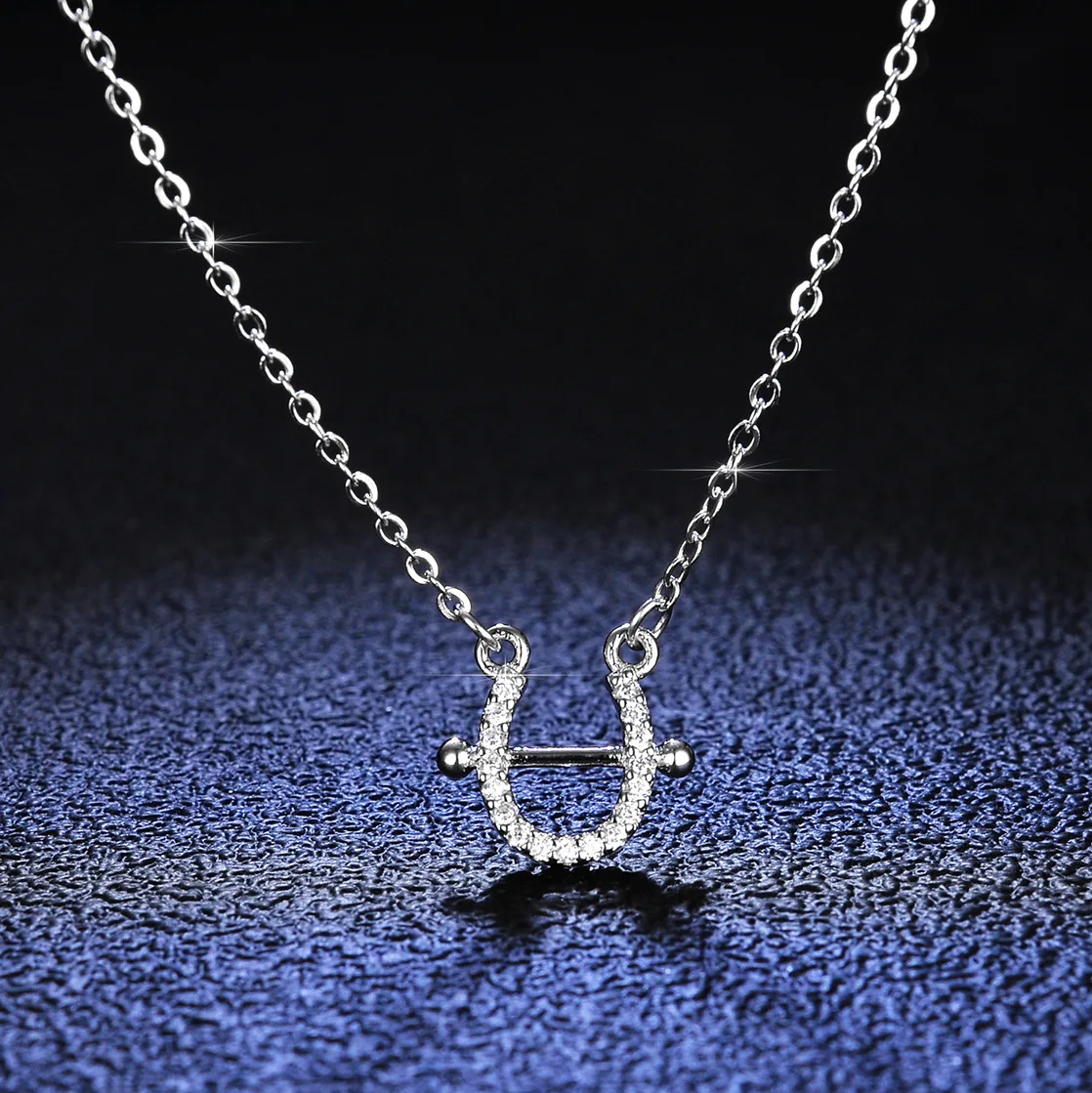 925 Silver Pendant Mozzarella Diamond Ins Necklace Women's Horseshoe Silver Pendant Collarbone Chain
925 Silver Pendant Mozzarella Diamond Ins Necklace Women's Horseshoe Silver Pendant Collarbone Chain