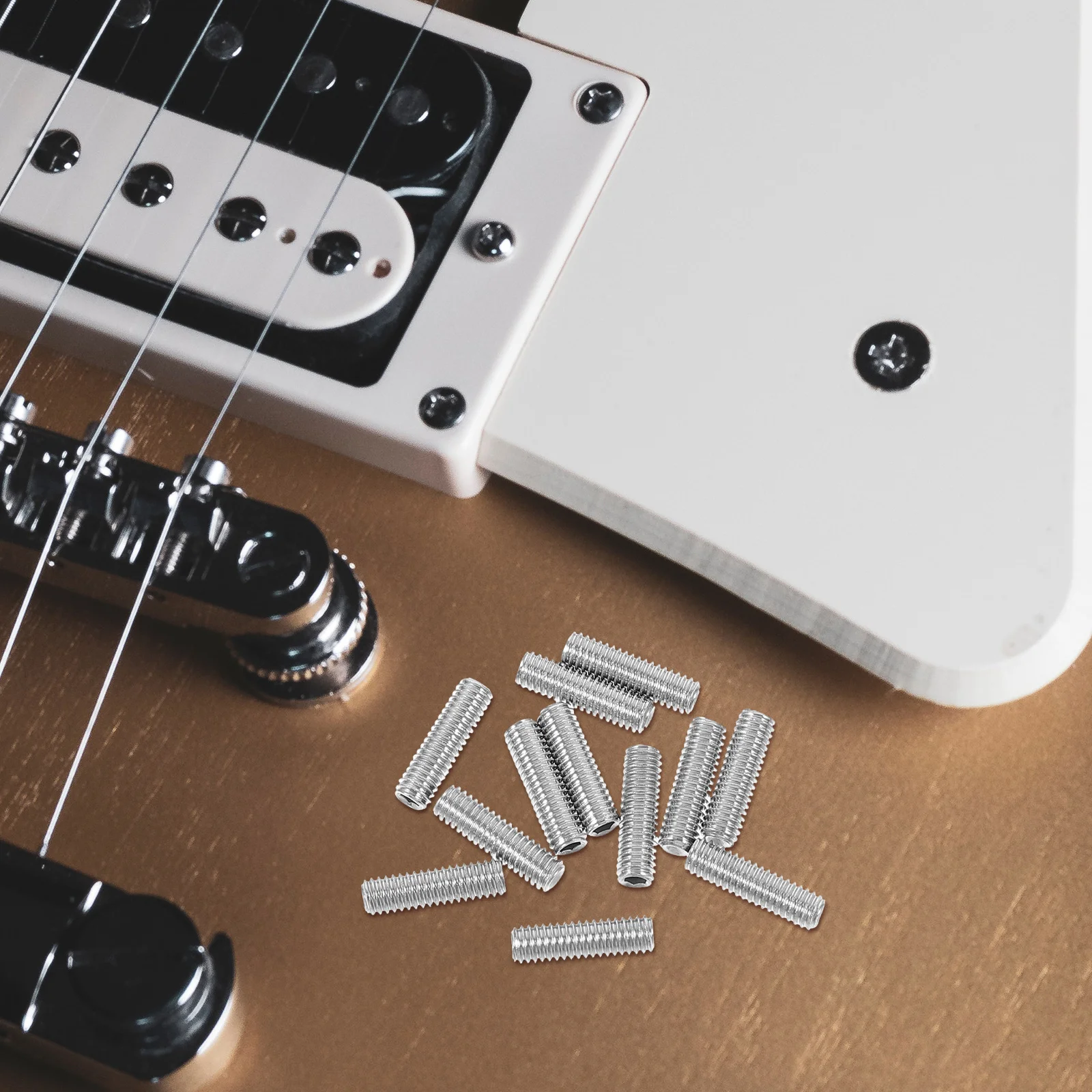 12Pcs Guitar Bridge Saddles Screw Replacement Metal Height Adjustment Screws Bridge Saddles Fittings for Electric Guitar Parts
12Pcs Guitar Bridge Saddles Screw Replacement Metal Height Adjustment Screws Bridge Saddles Fittings for Electric Guitar Parts
