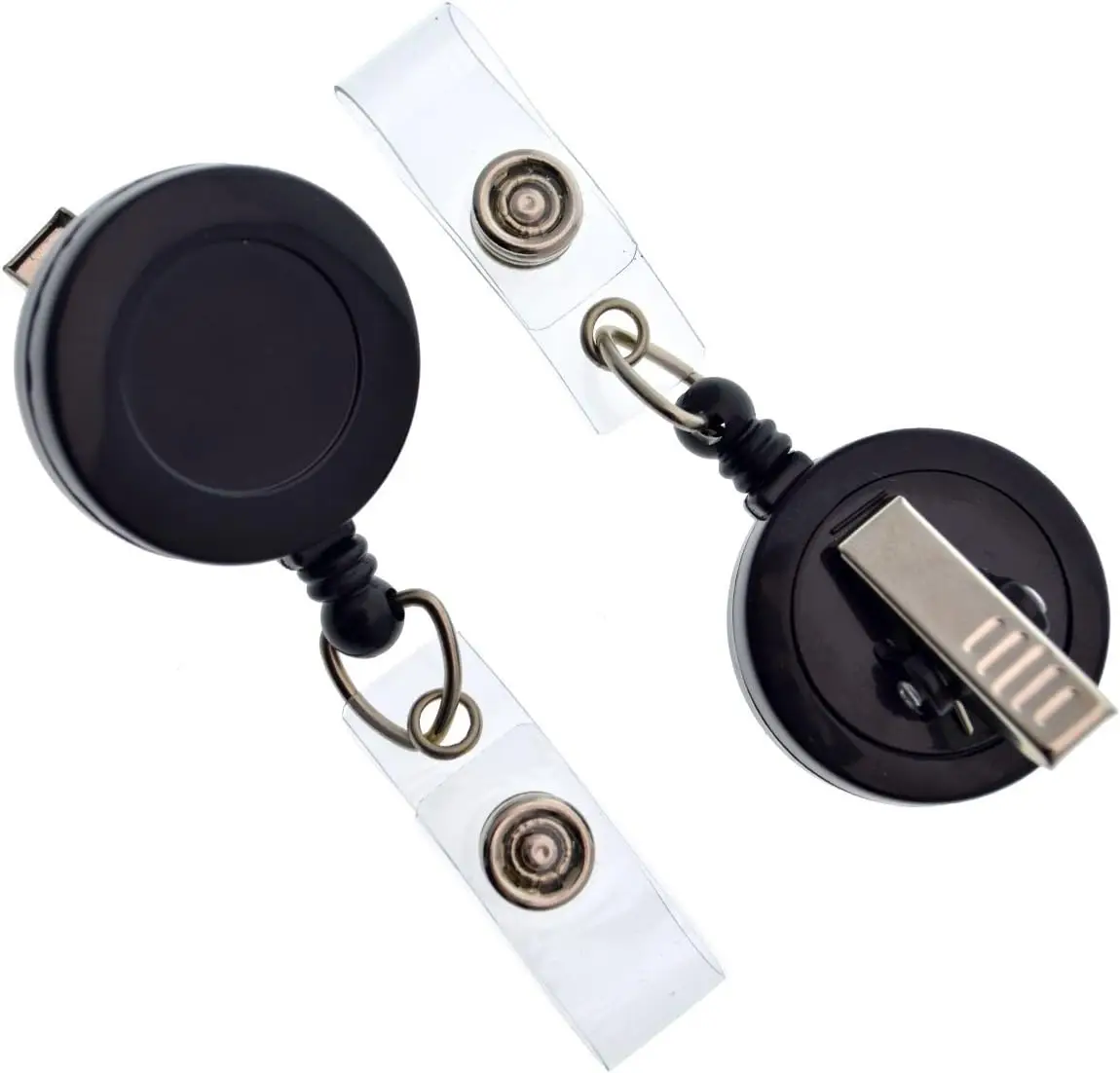Bulk 25 Pack Black Retractable Badge Reels with Alligator Swivel Clip & Vinyl Card Holder
Bulk 25 Pack Black Retractable Badge Reels with Alligator Swivel Clip & Vinyl Card Holder