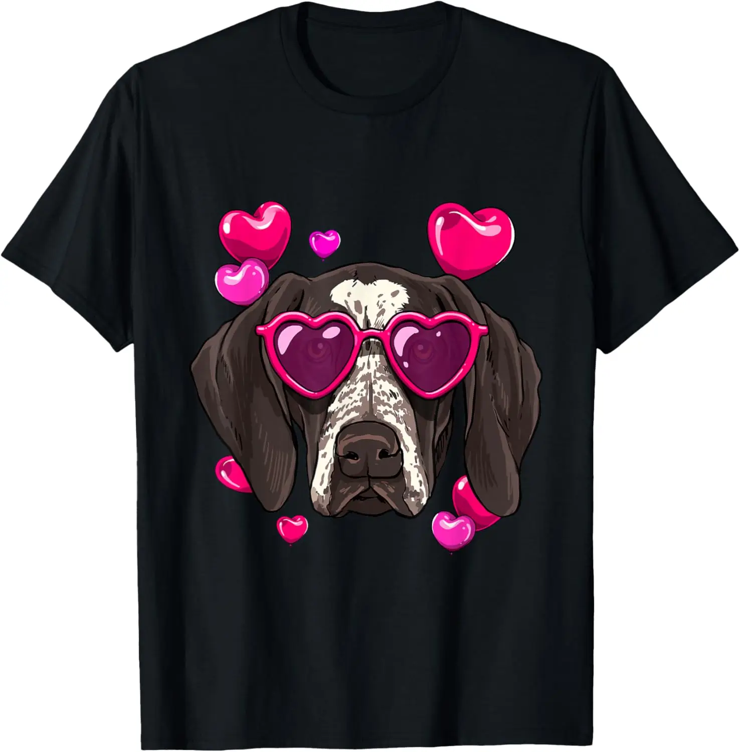 German Shorthaired Pointer Valentine Heart Sunglasses Dog Lover Graphic T-Shirt Casual Cotton Tee
German Shorthaired Pointer Valentine Heart Sunglasses Dog Lover Graphic T-Shirt Casual Cotton Tee