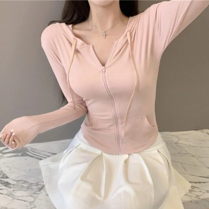 Pink Spicy Girl Hooded Open Cardigan Zipper Jacket Women's Summer Slimming Sun Protection Short Sporty Top Breathable Lightwe...
Pink Spicy Girl Hooded Open Cardigan Zipper Jacket Women's Summer Slimming Sun Protection Short Sporty Top Breathable Lightwe...