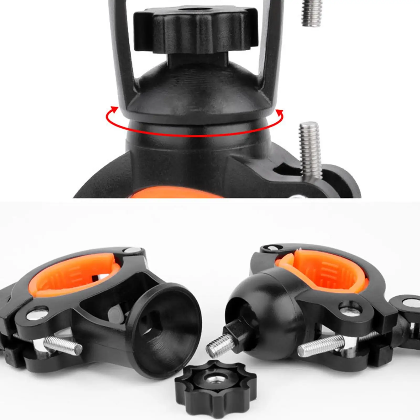 LED Bike Torch Holder Rotate Mount Clip Clamp Plastic Steel Bracket for Bicycling Lights Road Mountain Bike
LED Bike Torch Holder Rotate Mount Clip Clamp Plastic Steel Bracket for Bicycling Lights Road Mountain Bike