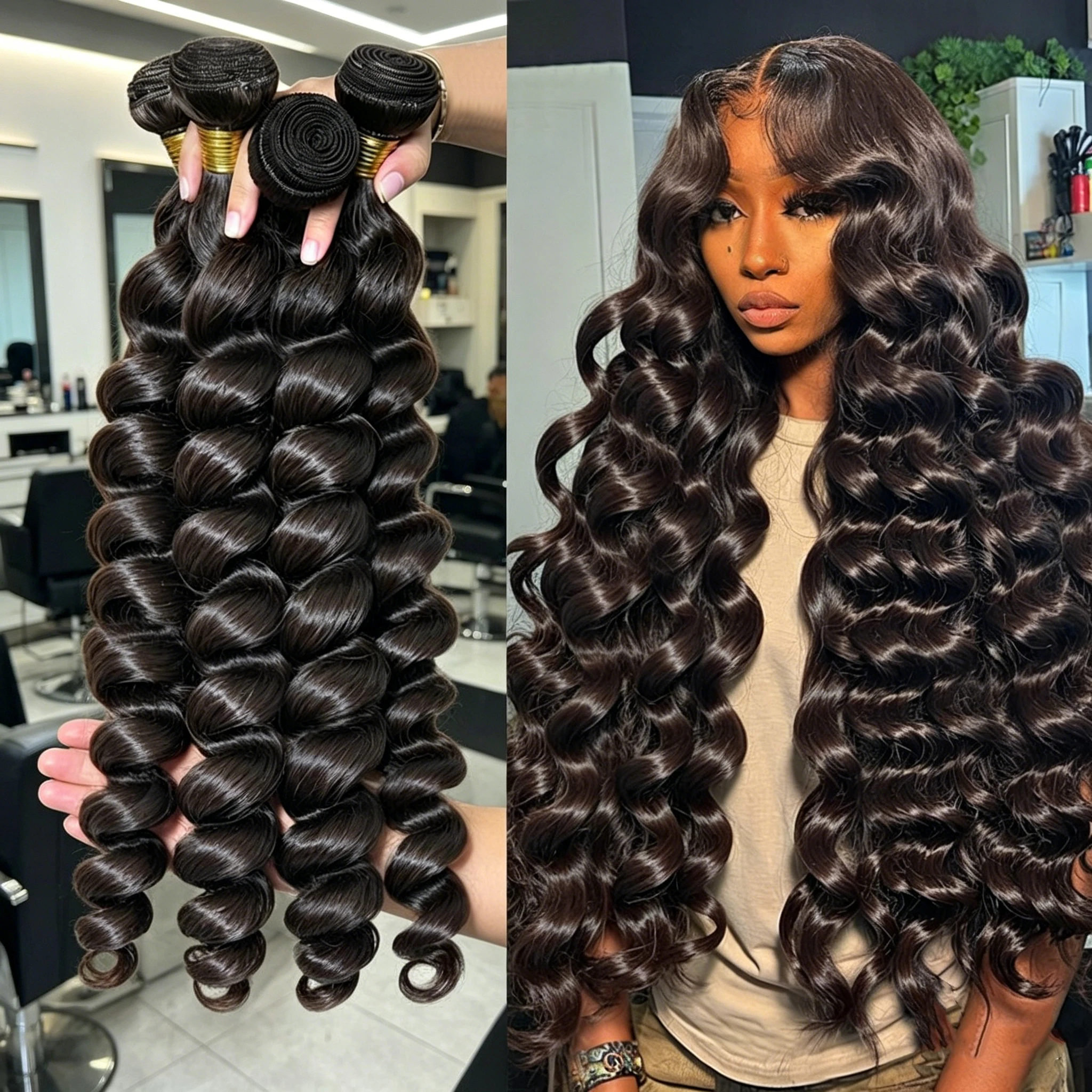 Loose Deep Wave Bundles Human Hair Raw Virgin 30 34 Inch Unprocessed Extensions 1 3 4 Water Wave Bundles Double Weft Wholesale
Loose Deep Wave Bundles Human Hair Raw Virgin 30 34 Inch Unprocessed Extensions 1 3 4 Water Wave Bundles Double Weft Wholesale