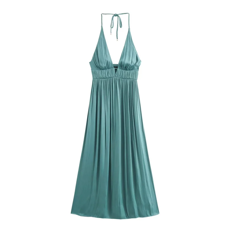 Women's Dresses Backless Belted Neck Neck Collar Solid Color Sleeveless Long Dresses 2024 Fashion Elegant Party Evening Gowns
Women's Dresses Backless Belted Neck Neck Collar Solid Color Sleeveless Long Dresses 2024 Fashion Elegant Party Evening Gowns