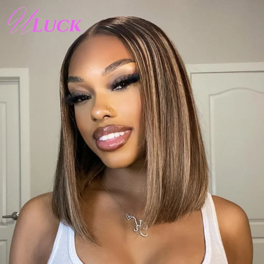 Uluck Highlight P4/27 Double Drawn Straight Bob 13x4 Lace Frontal Wigs Brazilian 100% Real Human Hair Wigs Pre Plucked For Women
Uluck Highlight P4/27 Double Drawn Straight Bob 13x4 Lace Frontal Wigs Brazilian 100% Real Human Hair Wigs Pre Plucked For Women