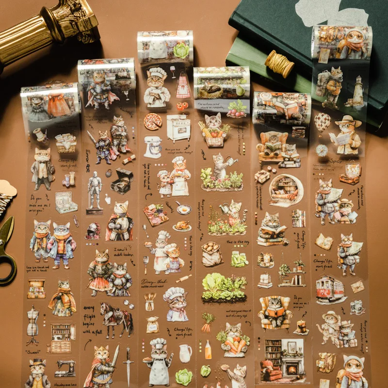 1 Roll Cat Theme PET Tape - Tom's Variety Life Series for Aquascape Craft Collage & Decorative Backing 65mm*2m
1 Roll Cat Theme PET Tape - Tom's Variety Life Series for Aquascape Craft Collage & Decorative Backing 65mm*2m