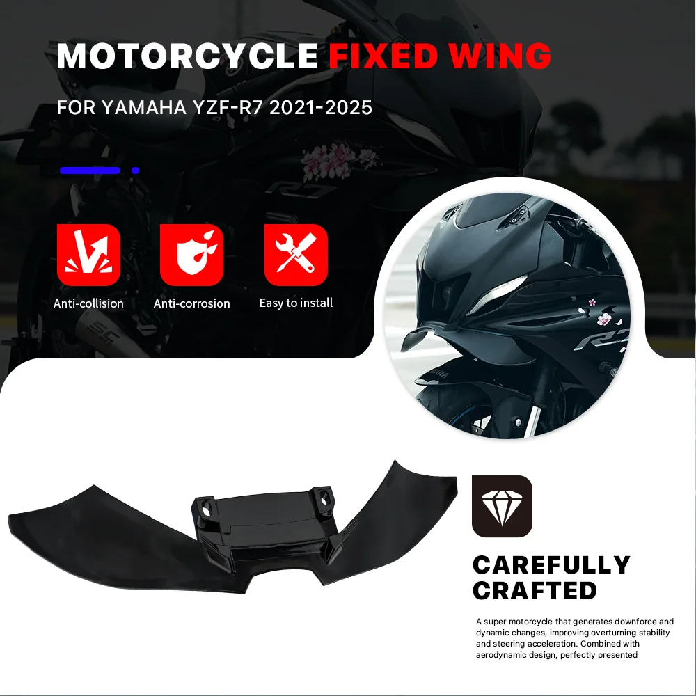 Motorcycle Fixed Wing Spoiler For YAMAHA YZF-R7 YZFR7 YZF R7 2021-2025 Aerodynamic Wing Side Winglets windshield Wing Aileron
Motorcycle Fixed Wing Spoiler For YAMAHA YZF-R7 YZFR7 YZF R7 2021-2025 Aerodynamic Wing Side Winglets windshield Wing Aileron