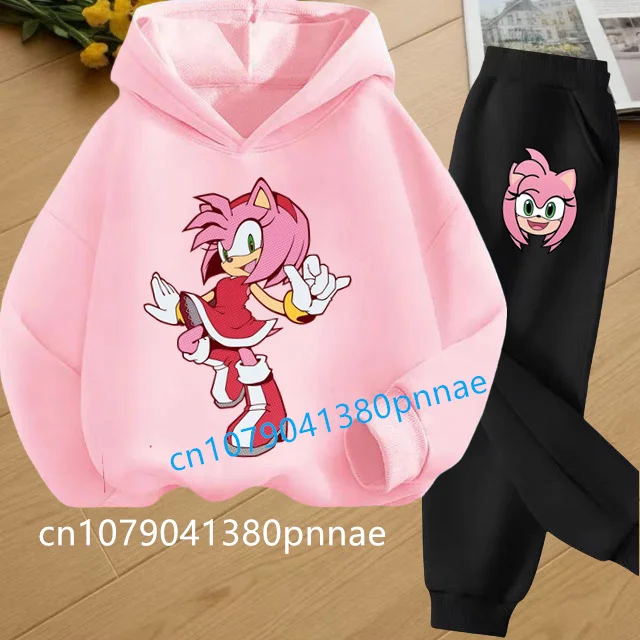 Cartoon Sonic Letter Printed Autumn Warm Coat Sonic Hoodie+Pants Sports Set for Boys Clothes Girls Aged 3-13 Children's Anime 
Cartoon Sonic Letter Printed Autumn Warm Coat Sonic Hoodie+Pants Sports Set for Boys Clothes Girls Aged 3-13 Children's Anime