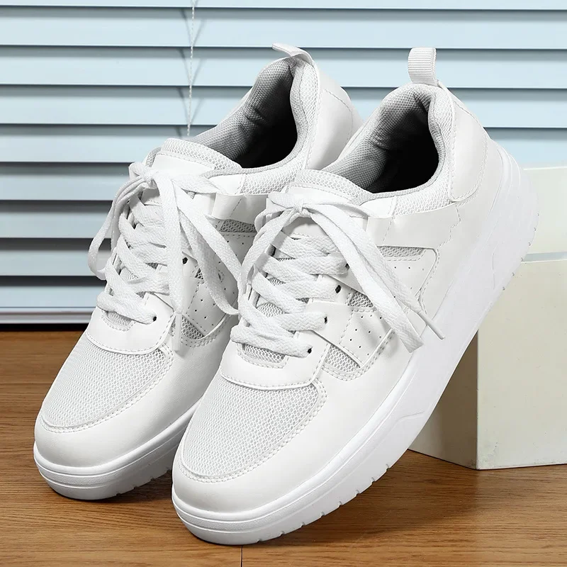 24 New Women's Shoes Large Size Fashion Men's Thick Sole Board Shoes Soft Sole Comfortable Sports Single Shoes Lace Up Outdoor
24 New Women's Shoes Large Size Fashion Men's Thick Sole Board Shoes Soft Sole Comfortable Sports Single Shoes Lace Up Outdoor