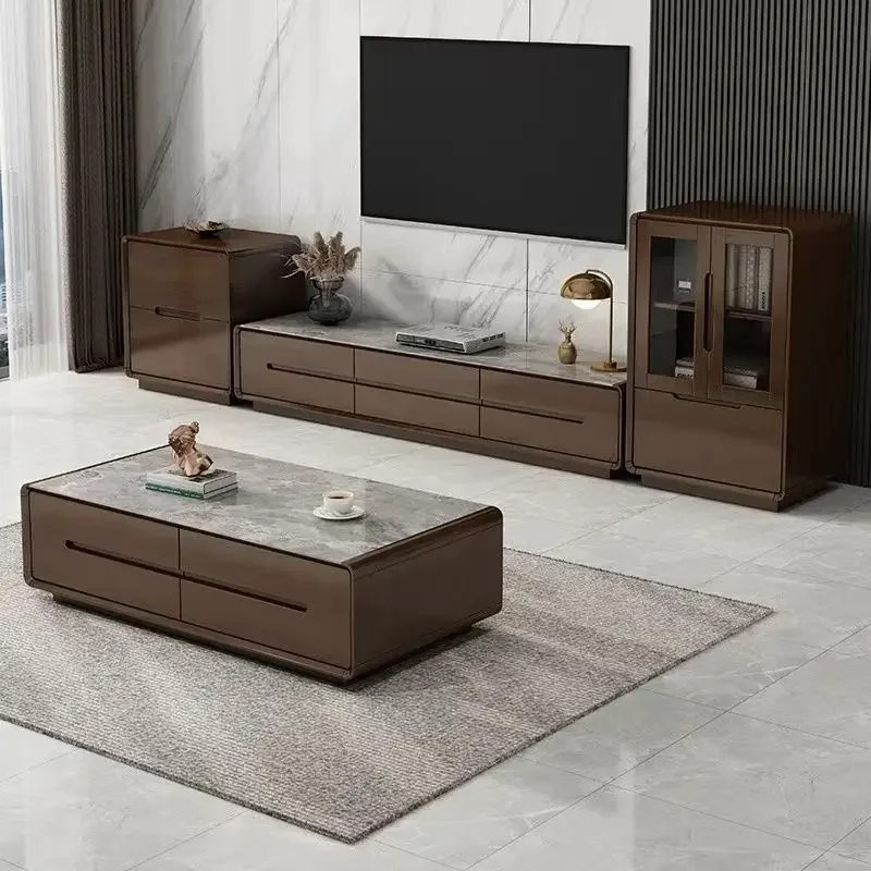 Nordic rock panel coffee table TV cabinet combination solid wood living room household small unit light luxury modern
Nordic rock panel coffee table TV cabinet combination solid wood living room household small unit light luxury modern