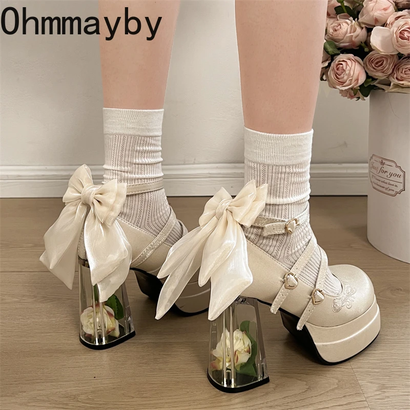 Designer Platform High Heel Women Mary Jane Shoes Fashion Butterfly-knot Shoes Ladies Elegant Party Dress Shoes
Designer Platform High Heel Women Mary Jane Shoes Fashion Butterfly-knot Shoes Ladies Elegant Party Dress Shoes
