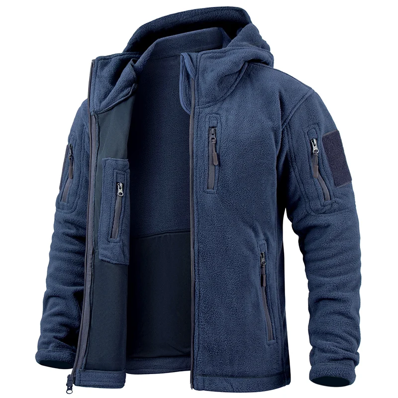 Men's Hunting Fleece Jacket Hiking Hunting Outdoor Fleece Tactical Jacket Winter Warm Full Zip Military Hoodies Multi-Pockets 32 Sa265e341252242b1876141c36944e966P