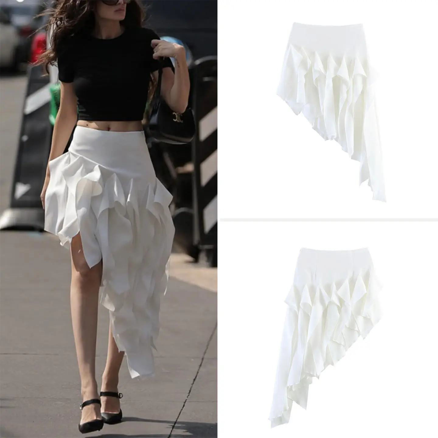 Fashionable Summer 2026 Women's Skirt Asymmetrical Hemline Lace Trim High Waist Loose Fit Gown for Ladies Elegant Style
Fashionable Summer 2026 Women's Skirt Asymmetrical Hemline Lace Trim High Waist Loose Fit Gown for Ladies Elegant Style