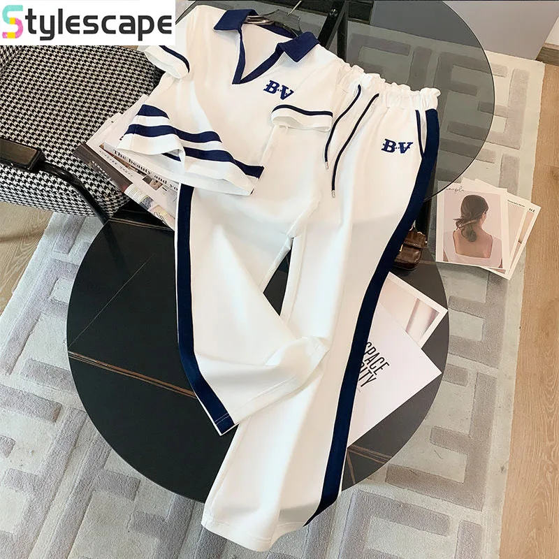 Large Size Sports and Leisure Suit Women's Summer Short Sleeved Loose Top Color Blocked Stylish Pants Two-piece Set Pant Sets
Large Size Sports and Leisure Suit Women's Summer Short Sleeved Loose Top Color Blocked Stylish Pants Two-piece Set Pant Sets