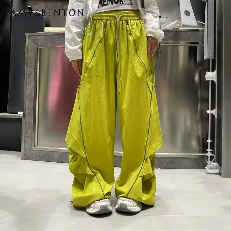 European Style Casual Pants Women's 2026 Summer New Trendy Pleated Drawstring Elastic Waist Slim Wide Leg Loose Long Trousers
European Style Casual Pants Women's 2026 Summer New Trendy Pleated Drawstring Elastic Waist Slim Wide Leg Loose Long Trousers