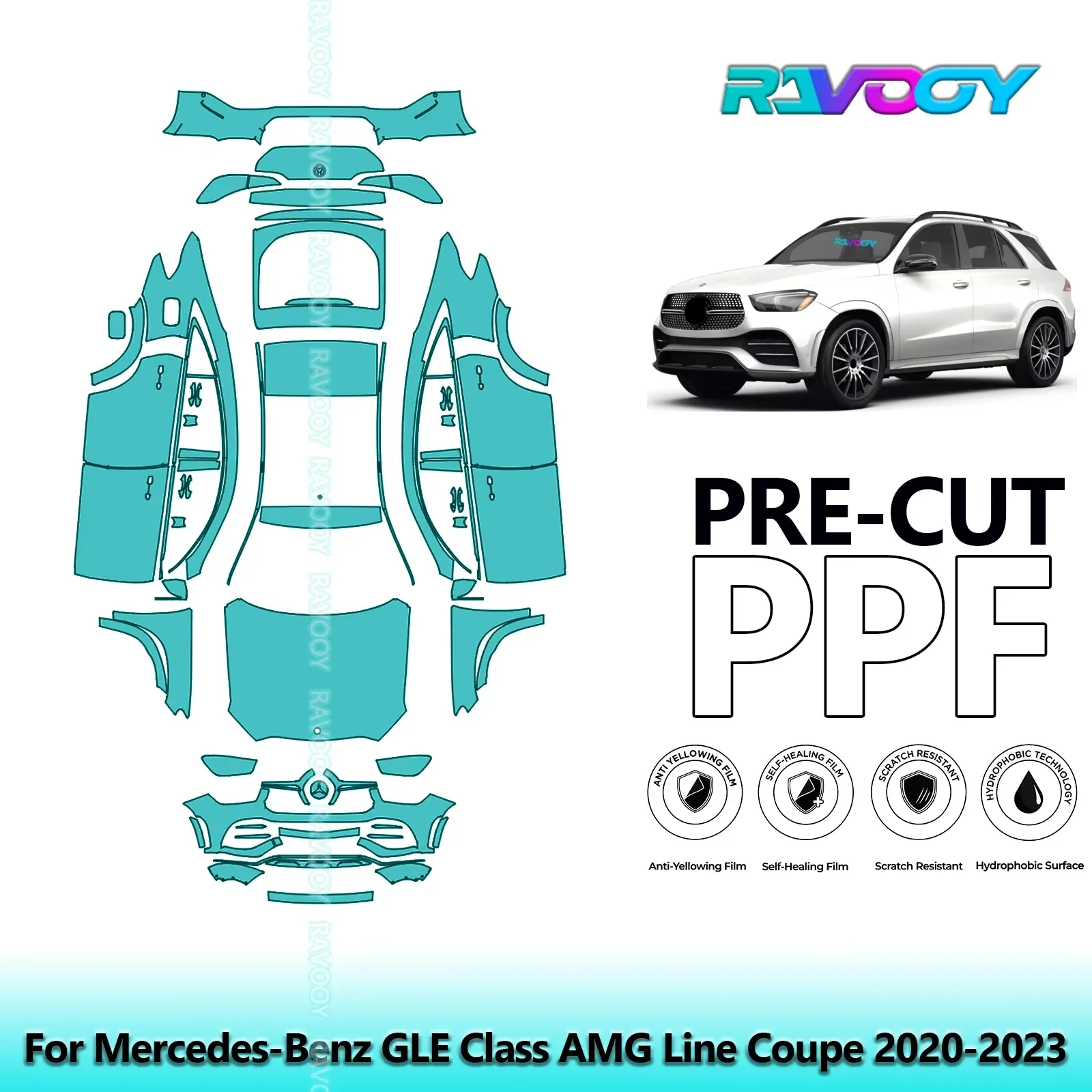 Full Vehicle Clear Bra Precut PPF Paint Protection Film For Mercedes-Benz GLE Class AMG Line Coupe 2020-2023
Full Vehicle Clear Bra Precut PPF Paint Protection Film For Mercedes-Benz GLE Class AMG Line Coupe 2020-2023