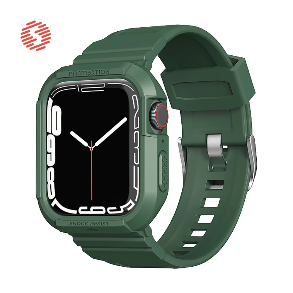ShengOne Soft Silicone Band Integrated Case Protector For Apple Watch Series 8 7 6 SE 5 4 3 2 1 45 44 42 41 40 38 MM Ultra 49MM
ShengOne Soft Silicone Band Integrated Case Protector For Apple Watch Series 8 7 6 SE 5 4 3 2 1 45 44 42 41 40 38 MM Ultra 49MM