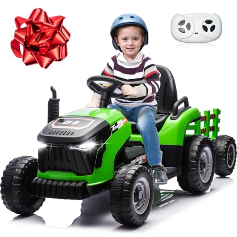 24V electric ride-on tractor for kids ages 3+, 400W motor, tiltable detachable trailer, adjustable seat, Bluetooth music, remot
24V electric ride-on tractor for kids ages 3+, 400W motor, tiltable detachable trailer, adjustable seat, Bluetooth music, remot