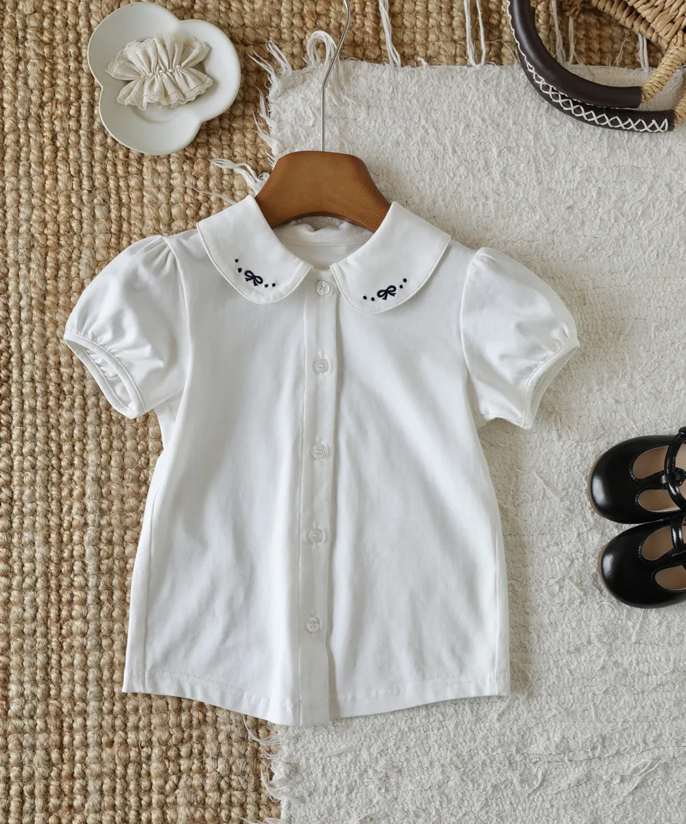 Летняя одежда для девочек: детские топы, рубашки с воротником Питер Пэн, белая рубашка в студенческом стиле, базовая одежда с пышными рукавами
Летняя одежда для девочек: детские топы, рубашки с воротником Питер Пэн, белая рубашка в студенческом стиле, базовая одежда с пышными рукавами