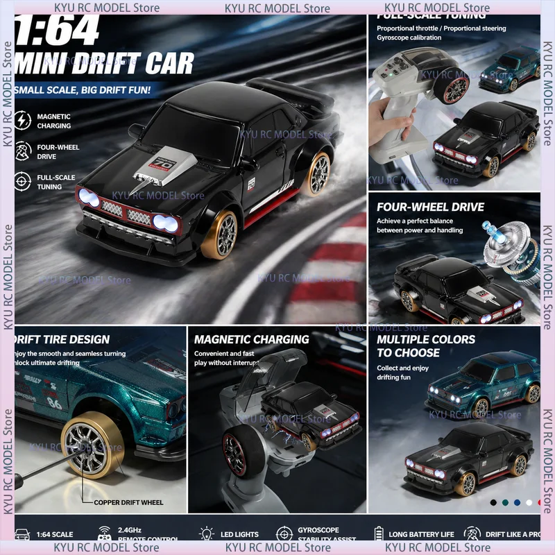 New 1/64 Mini RC Drift Car 2.4G Remote Control Racing Toy Magnetic Charging Pocket Desktop Gift for Kids Birthday
New 1/64 Mini RC Drift Car 2.4G Remote Control Racing Toy Magnetic Charging Pocket Desktop Gift for Kids Birthday