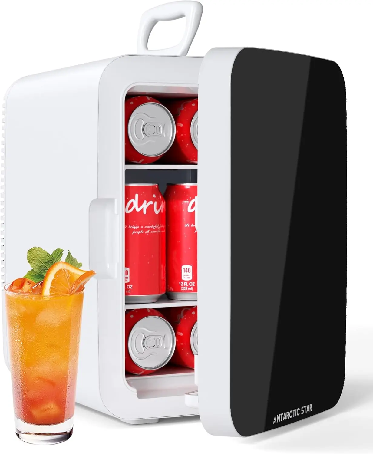 Portable Mini Fridge 10L with AC/DC, Compact Cooler for Beverages, Skincare, Car & Home Use, White
Portable Mini Fridge 10L with AC/DC, Compact Cooler for Beverages, Skincare, Car & Home Use, White