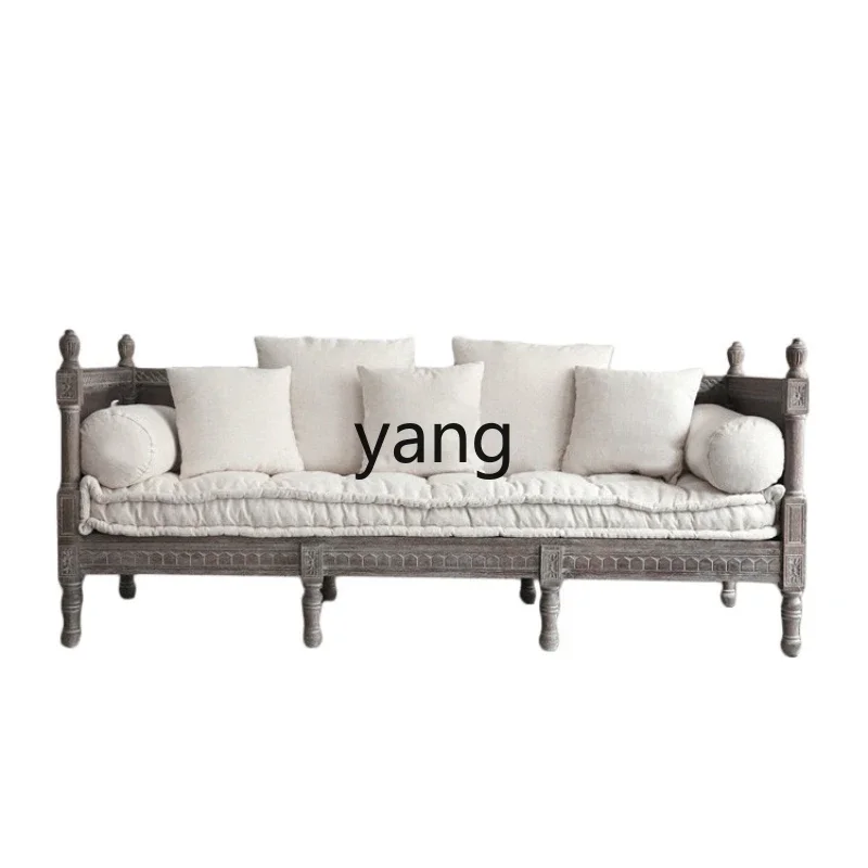 CX light luxury solid wood retro sofa villa old three-person carved small apartment sofa bed
CX light luxury solid wood retro sofa villa old three-person carved small apartment sofa bed