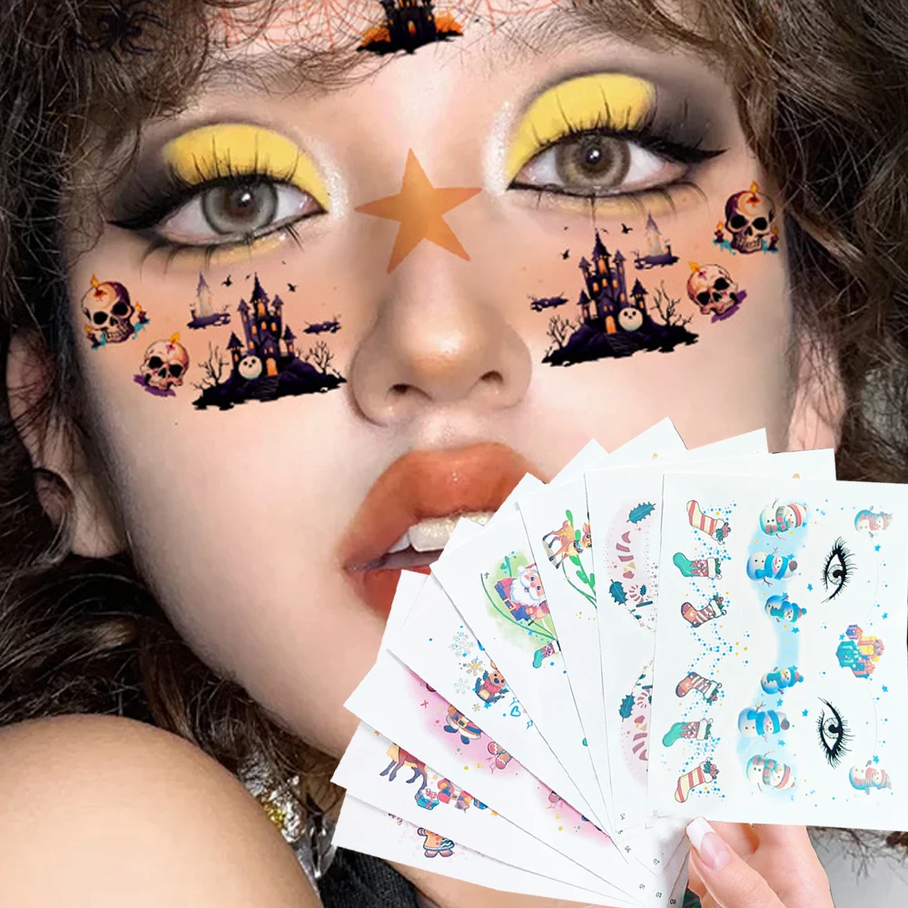 10pcs Christmas Face Sticker Cartoon Waterproof Temporary Tattoo Stickers Christmas Parties Face Body Art Tattoo Children Adults
10pcs Christmas Face Sticker Cartoon Waterproof Temporary Tattoo Stickers Christmas Parties Face Body Art Tattoo Children Adults