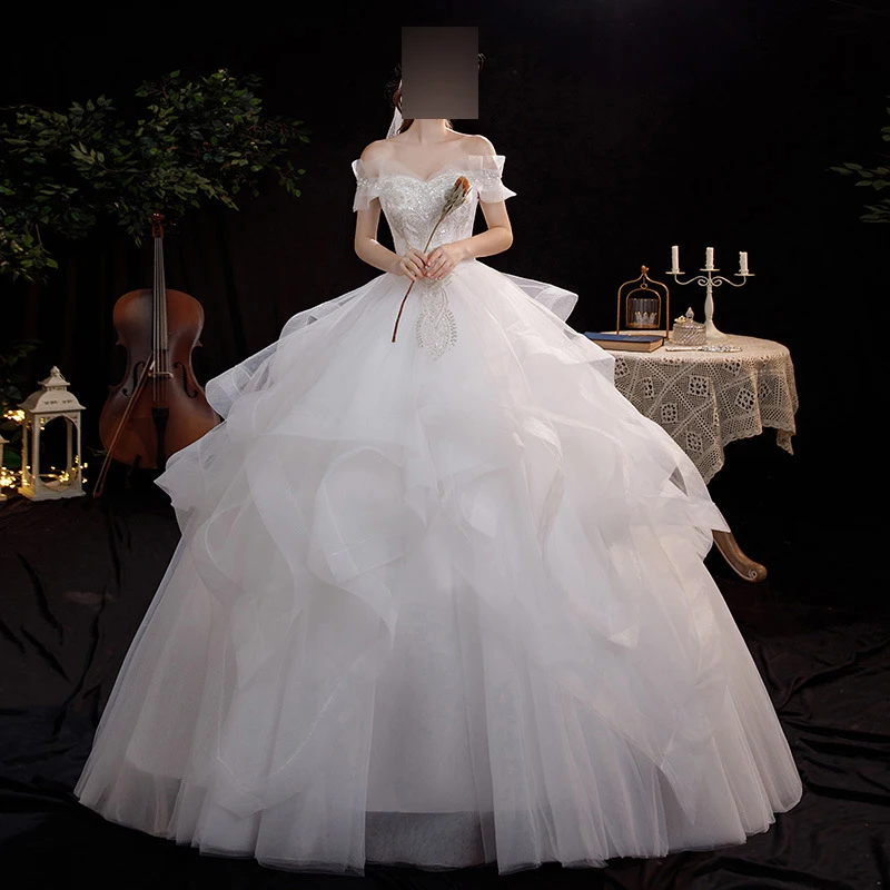 Customized Elegant Ball Gown Women Wedding Dresses Appliques Off Shoulder Bridal Gowns Formal Vestido De Noiva robe de mariée
Customized Elegant Ball Gown Women Wedding Dresses Appliques Off Shoulder Bridal Gowns Formal Vestido De Noiva robe de mariée