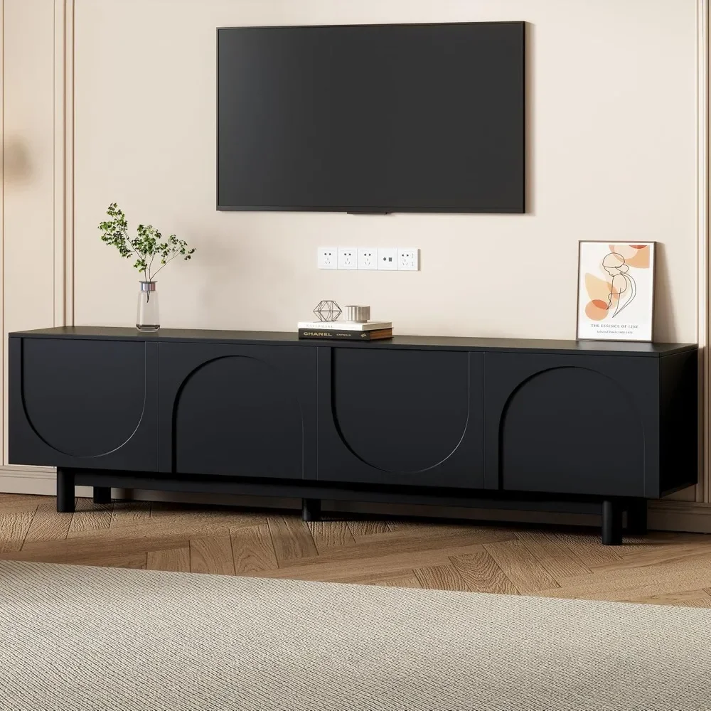 Graceful TV Stand with Arch Cabinets - Minimalist Entertainment Center for TVs Up to 78'' with Solid Wood Legs
Graceful TV Stand with Arch Cabinets - Minimalist Entertainment Center for TVs Up to 78'' with Solid Wood Legs