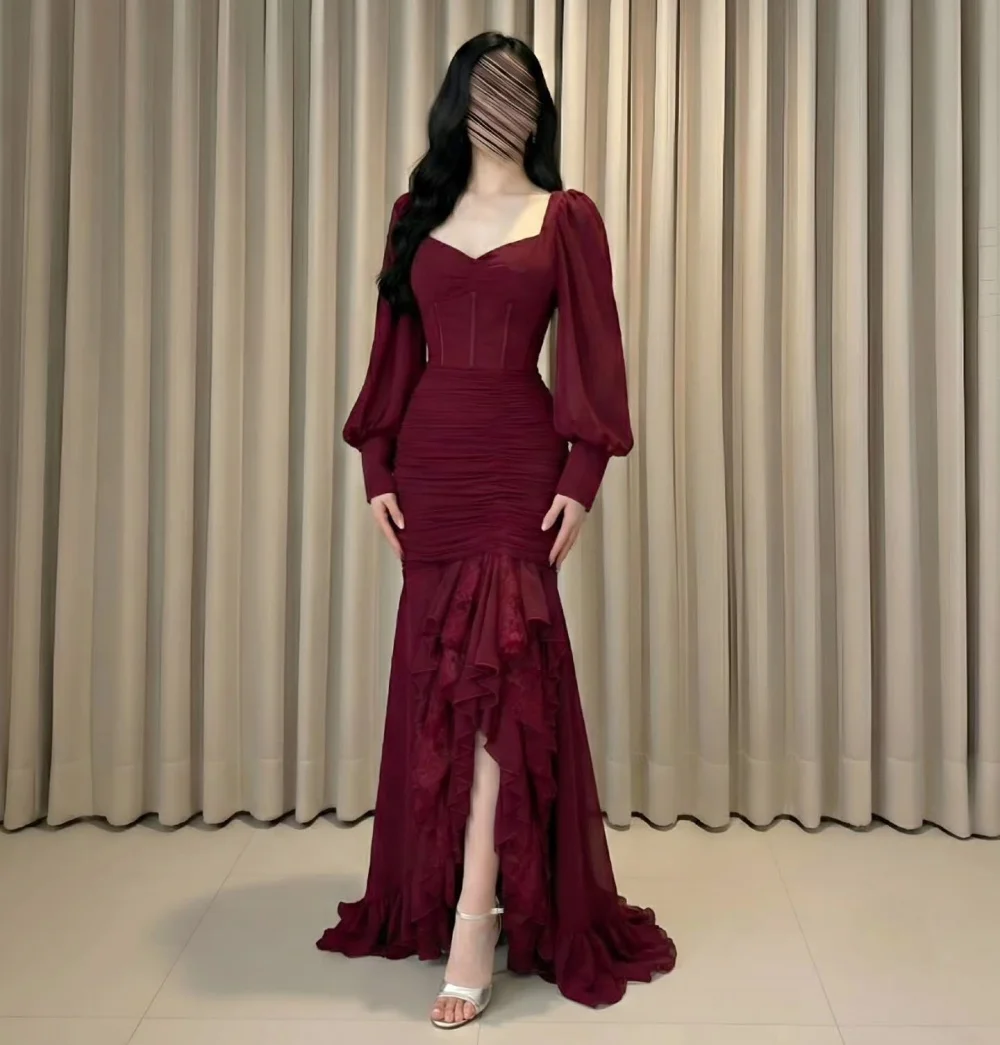 Изысканное вечернее платье с длинными рукавами на заказ, плиссированное, фасон «труба», длинное, для особых случаев, вечеринок, элегантное
Изысканное вечернее платье с длинными рукавами на заказ, плиссированное, фасон «труба», длинное, для особых случаев, вечеринок, элегантное