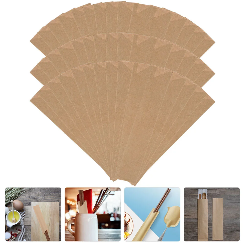 300 Pcs Takeout Tableware Pocket One Time Chopsticks Sleeve Sleeves Paper Wrapping Bags Kraft Cover Pockets
300 Pcs Takeout Tableware Pocket One Time Chopsticks Sleeve Sleeves Paper Wrapping Bags Kraft Cover Pockets