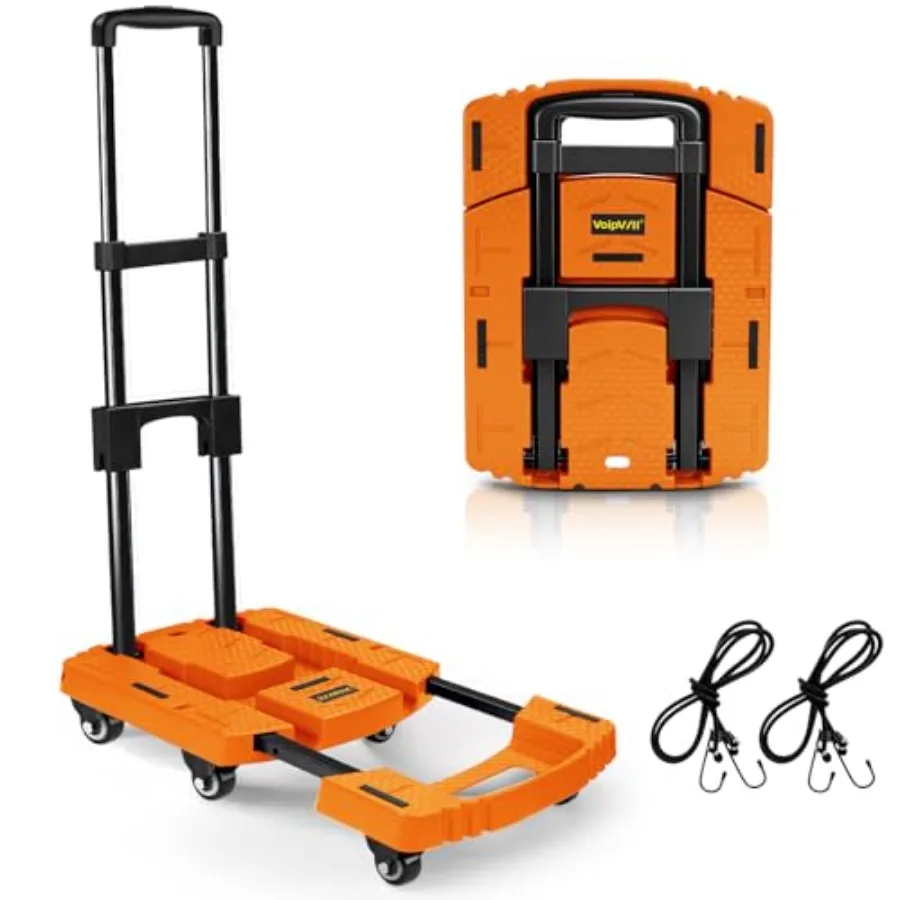 Folding Hand Truck500lbs Portable Heavy Duty Dolly Cart 6 Wheels Collapsible Luggage Cart with 2 Elastic Ropes - Compact Trolle
Folding Hand Truck500lbs Portable Heavy Duty Dolly Cart 6 Wheels Collapsible Luggage Cart with 2 Elastic Ropes - Compact Trolle