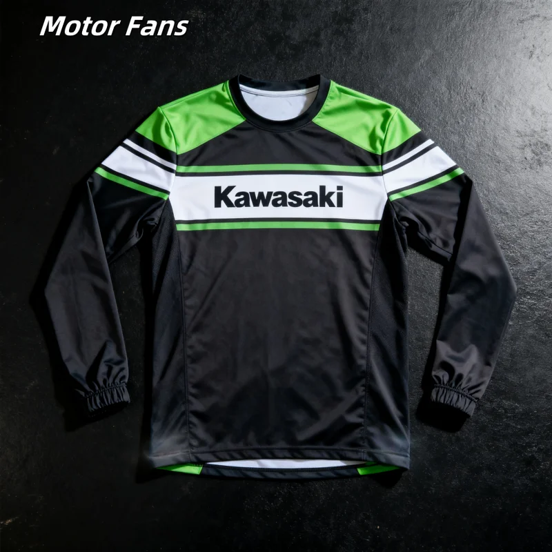 Motor Fans Kawasaki Long - Sleeve Shirts: Black & Green Styles with Logo, Ideal for Motorcycle Fans, Stylish & Comfortable
Motor Fans Kawasaki Long - Sleeve Shirts: Black & Green Styles with Logo, Ideal for Motorcycle Fans, Stylish & Comfortable