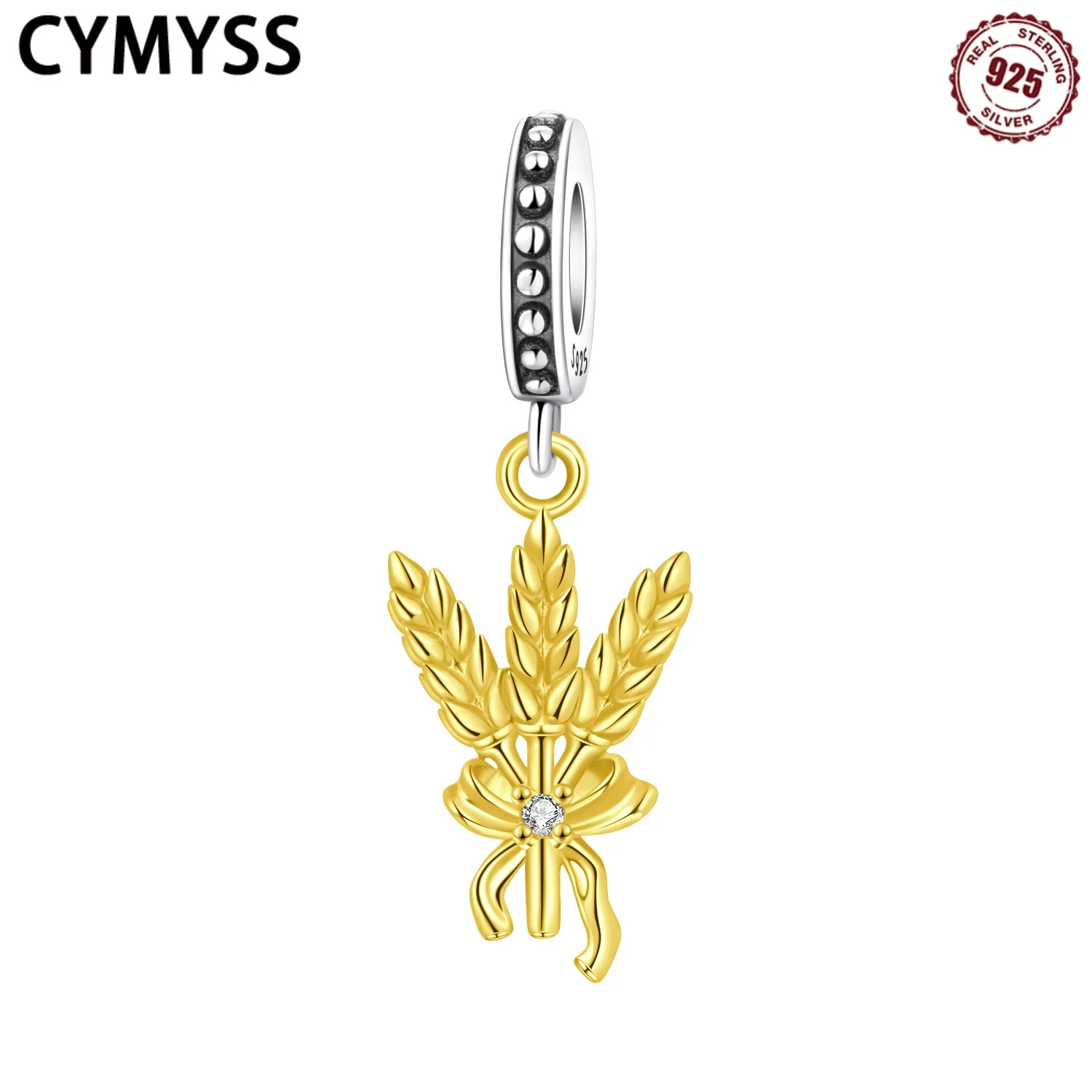 CYMYSS 925 Sterling Silver Wheat Ear Pendant Design Jewelry Holiday Gift Suitable For DIY Bracelets Women Pendant Zircon Pendant
CYMYSS 925 Sterling Silver Wheat Ear Pendant Design Jewelry Holiday Gift Suitable For DIY Bracelets Women Pendant Zircon Pendant