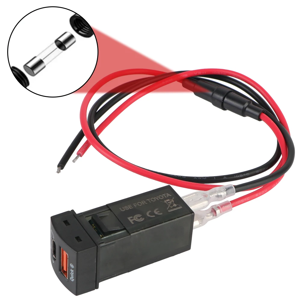 Mobile Phone Accessories Power Socket Voltmeter New For Toyota 48W Fast Charger Quick Charge QC3.0 USB Type-C PD 12V
Mobile Phone Accessories Power Socket Voltmeter New For Toyota 48W Fast Charger Quick Charge QC3.0 USB Type-C PD 12V