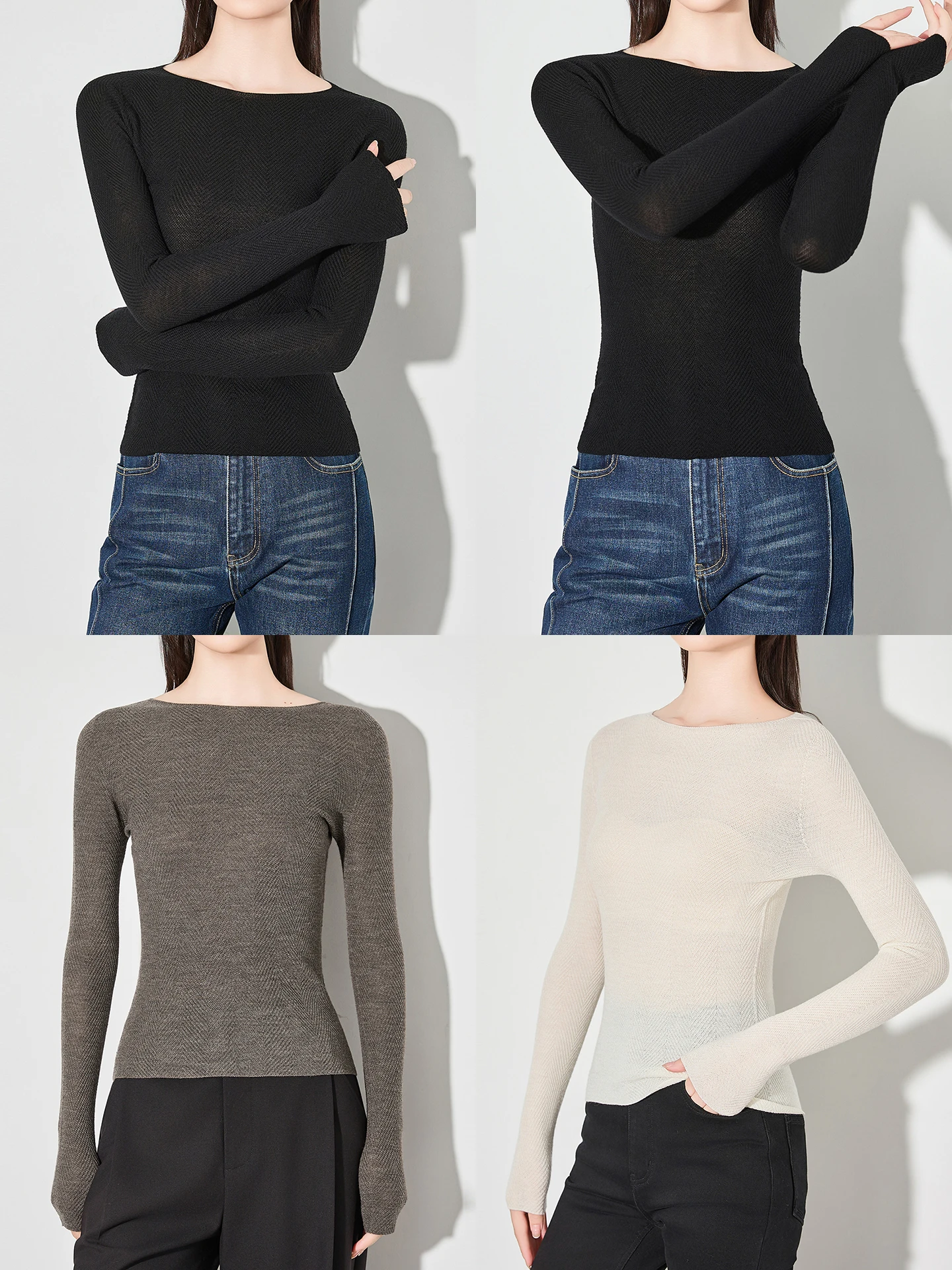 Slim Fit round Ne Long Sve Women's Knitted Woolen Base irt Highlighting Body ape Casual Sle Soft Wool 00%
Slim Fit round Ne Long Sve Women's Knitted Woolen Base irt Highlighting Body ape Casual Sle Soft Wool 00%